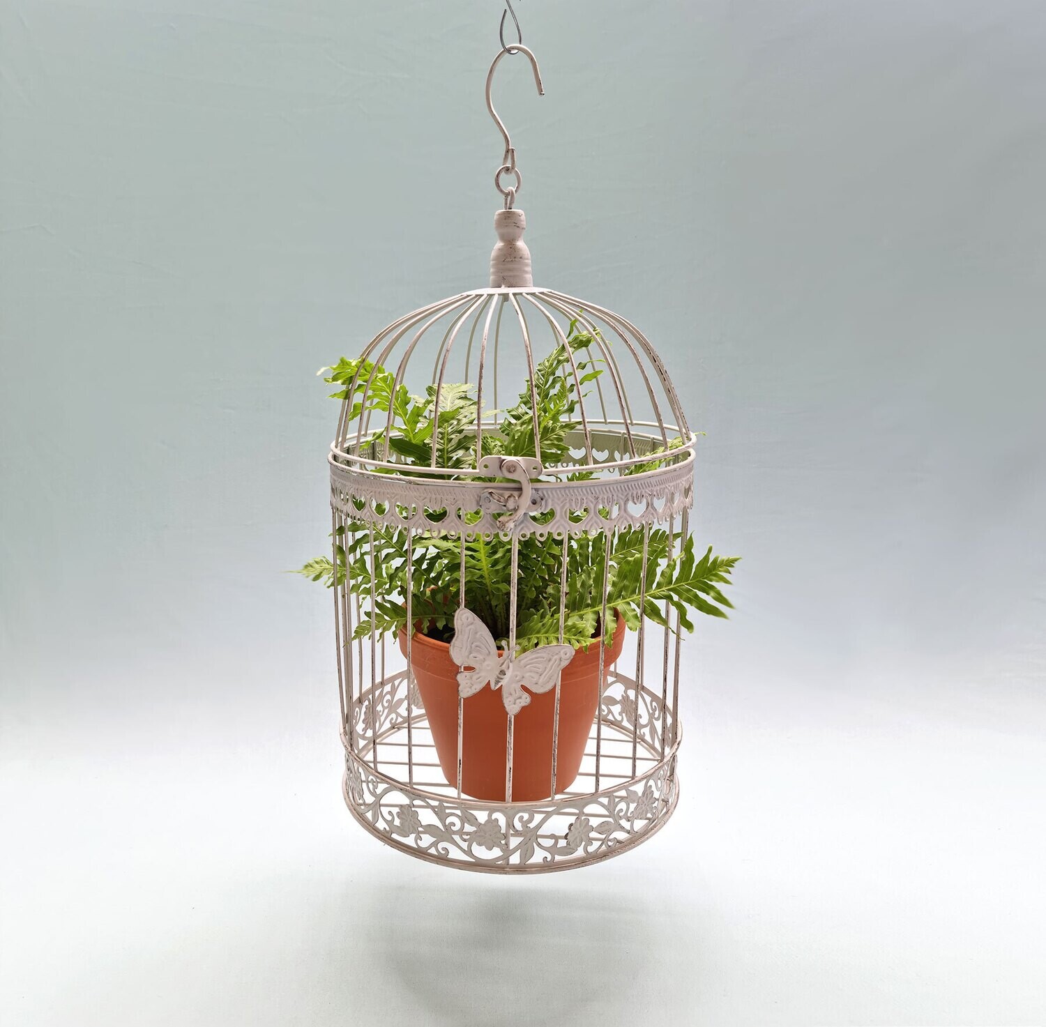 Bird cage, white, large (excl. pot plant)