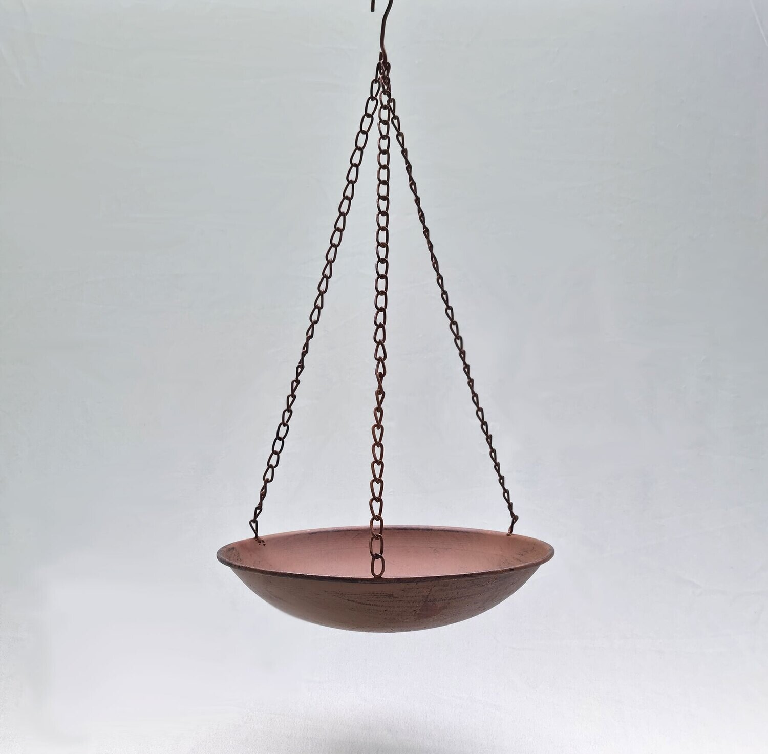 Hanging bowl bird feeder (rust)