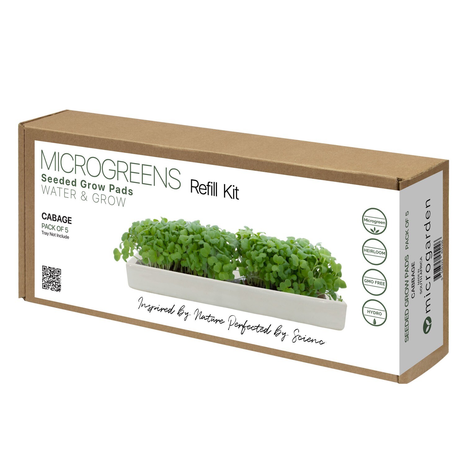 Microgreens Seeded Grow Pads - Refill - Cabage - Pack of 5