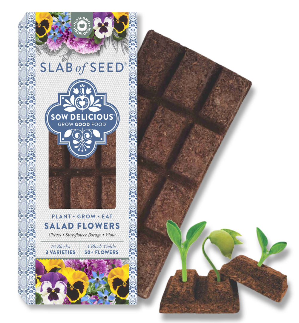 Salad flowers- slab of seeds