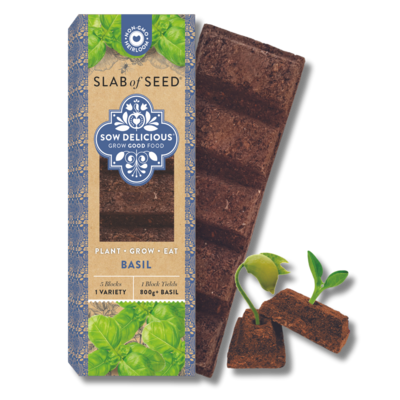 Basil- slab of seeds