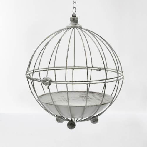 Dome bird cage, grey, medium