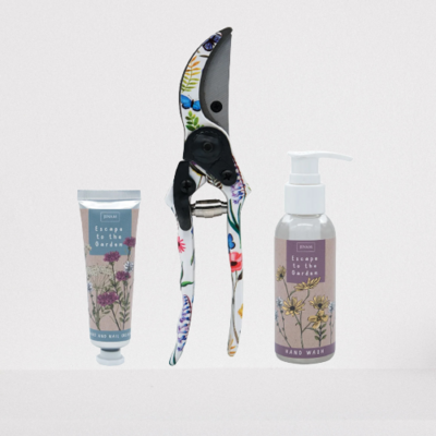 Garden Clippers, Hand Wash, Nail Cream Gift Set