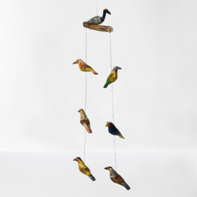 Hanging bird mobile