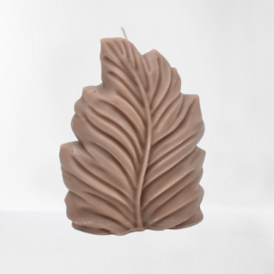 Leaf candle - dusty pink