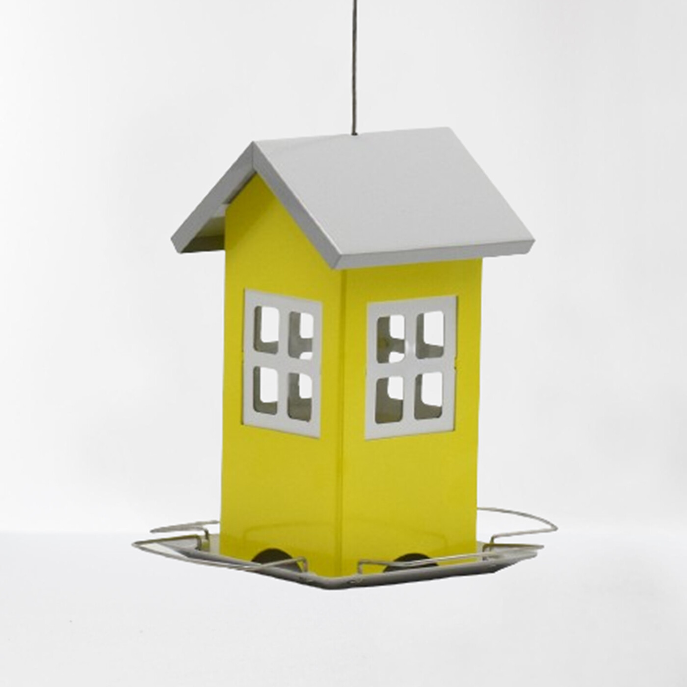 Small house bird feeder- yellow