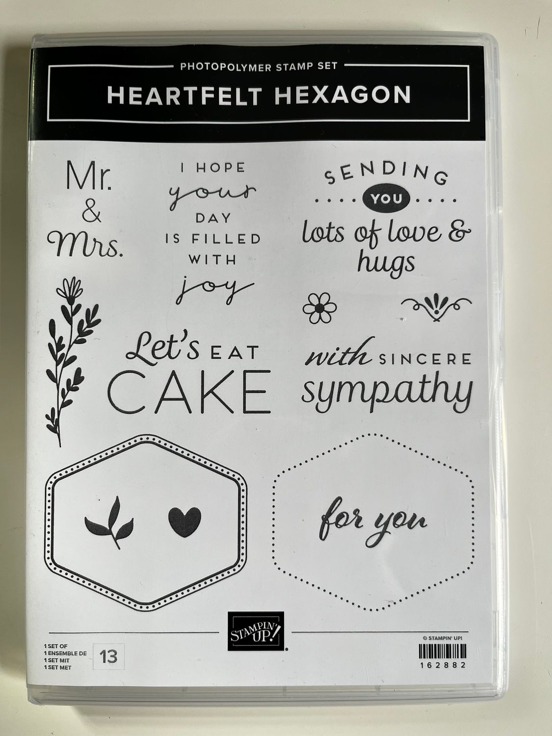 Heartfelt Hexagon Photopolymer Stamp Set (162882)