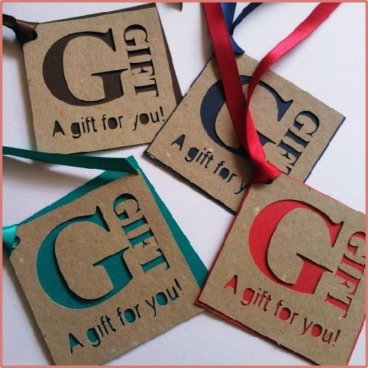 Two Tone, Cut Out Gift Tag
