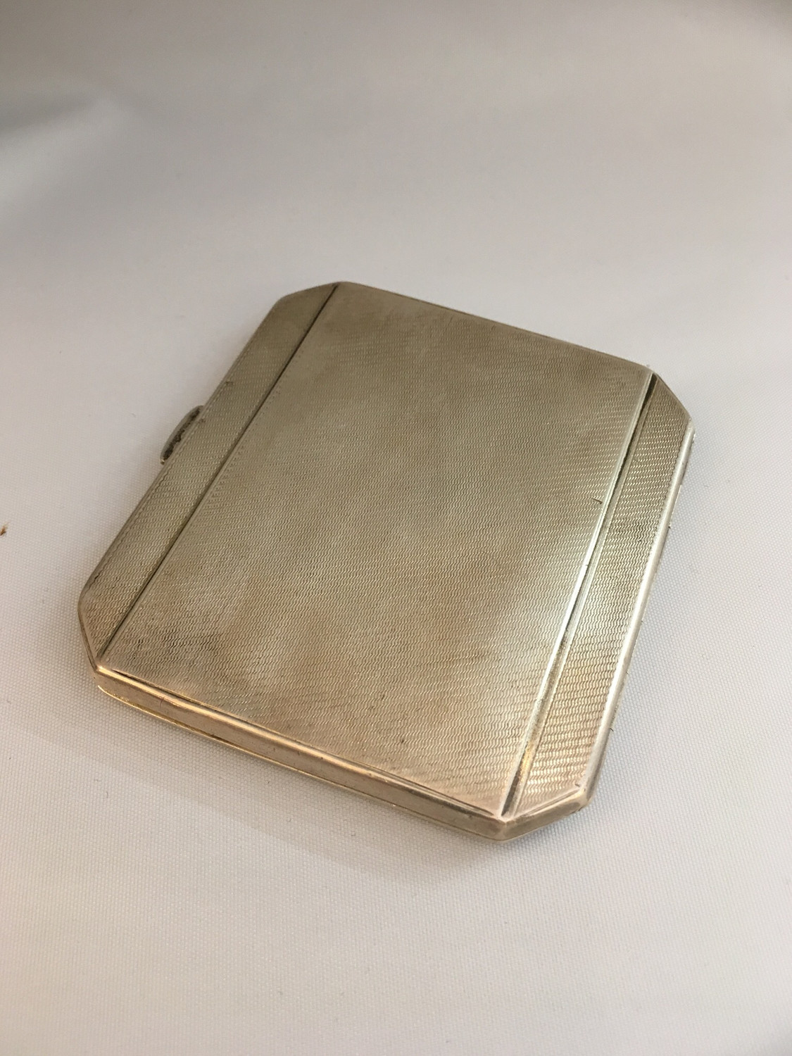Zigarettenetui Sterling Silber England 1937 Art Deco, passend für heutige Zigaretten , silver cigarette case England 