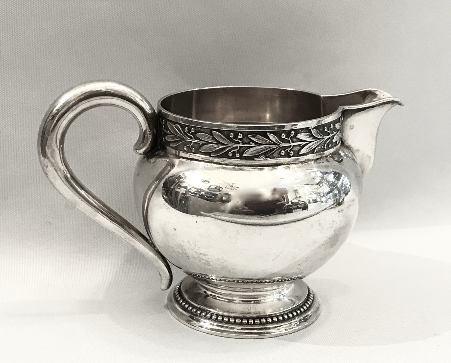 Milchkännchen Sahne Gießer Silber Schweiz um 1910 Firma Jezler