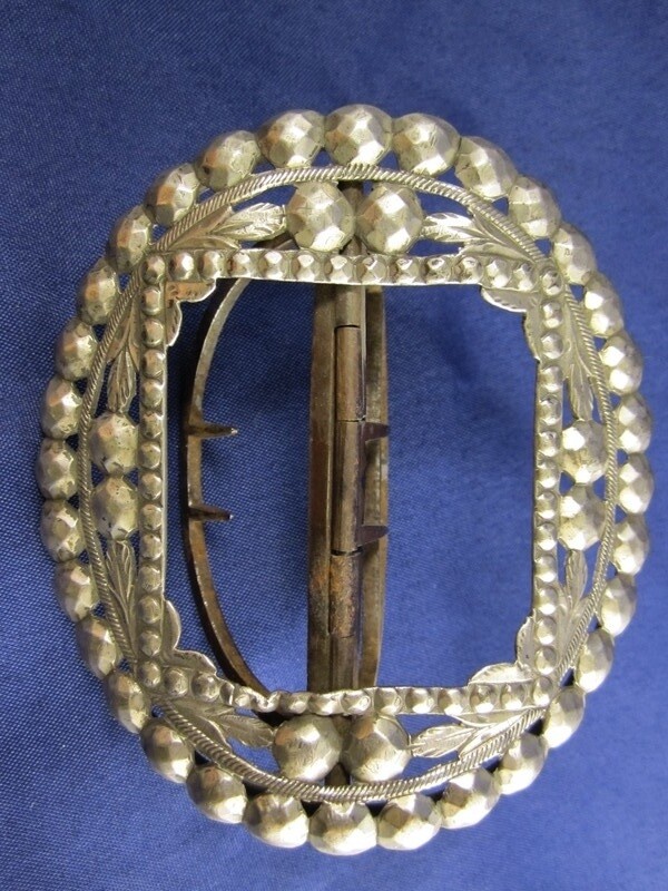 Silber Gürtelschliesse gepunzt 1818-38 Frankreich Empire Biedermeier, georgian early victorian belt buckle French hallmarked silver