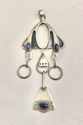 Theodor Fahrner Jugendstil Anhänger Designer Christian Ferdinand Morawe Jugendstil, Sezession um 1902, Pforzheim Deutschland, German silver designer Art Nouveau pendant