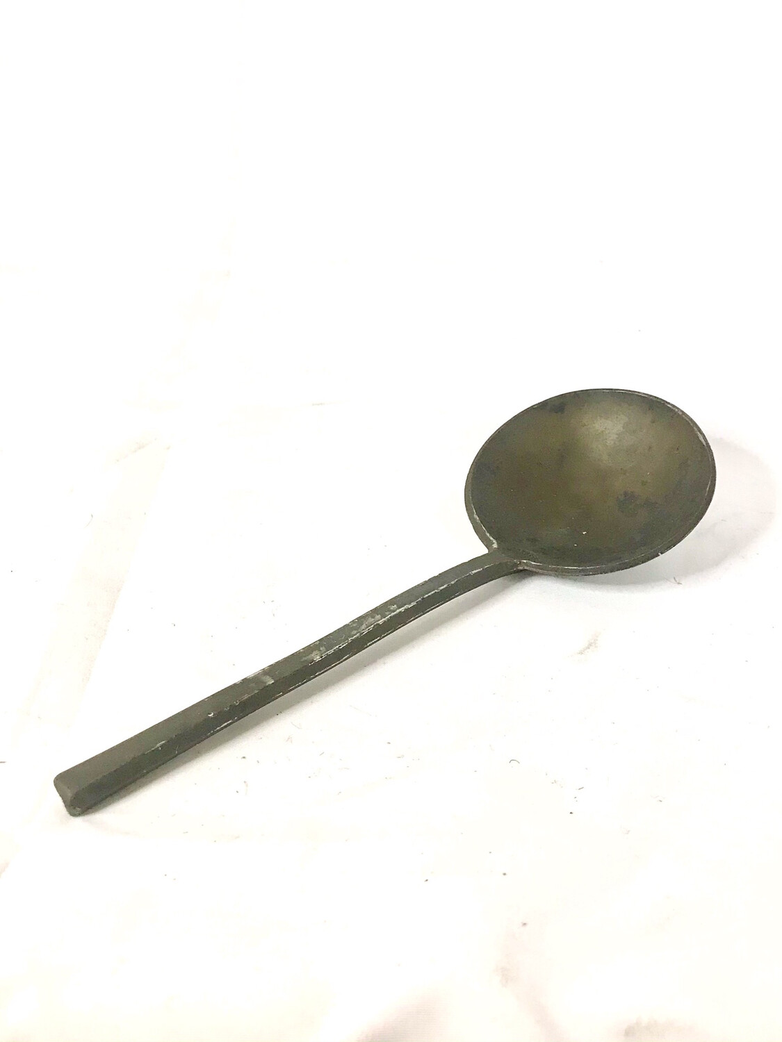 Antiker Löffel Zinn Renaissance um 1580 mit Meisterpunze Krone , Rose IIS, ancient pewter spoon with maker’s mark