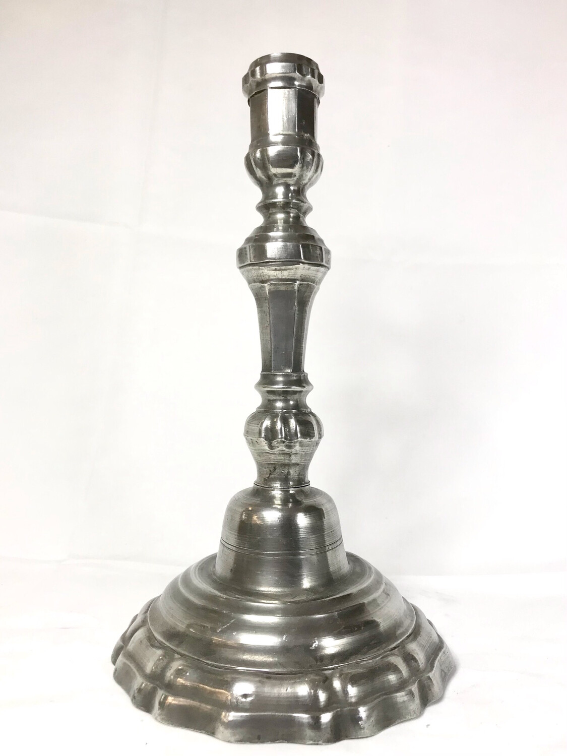 Antiker Zinnleuchter Kerzenleuchter, Frankreich um 1740 , antique pewter candlestick french