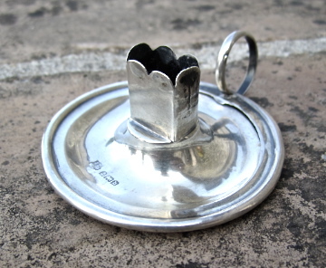 Seltener Silber Siegelwachs Halter England Anfang 20. Jahrhundert, rare small sealing wax holder hallmarked english silver 1901