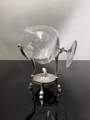 Cognac Wärmer in 915 Silber Spanien um 1930 mit Brenner , silver brandy warmer spanish