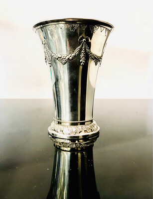 Vase Silber Schweden 1904 Girlanden Dekor, flower vase silver Sweden
