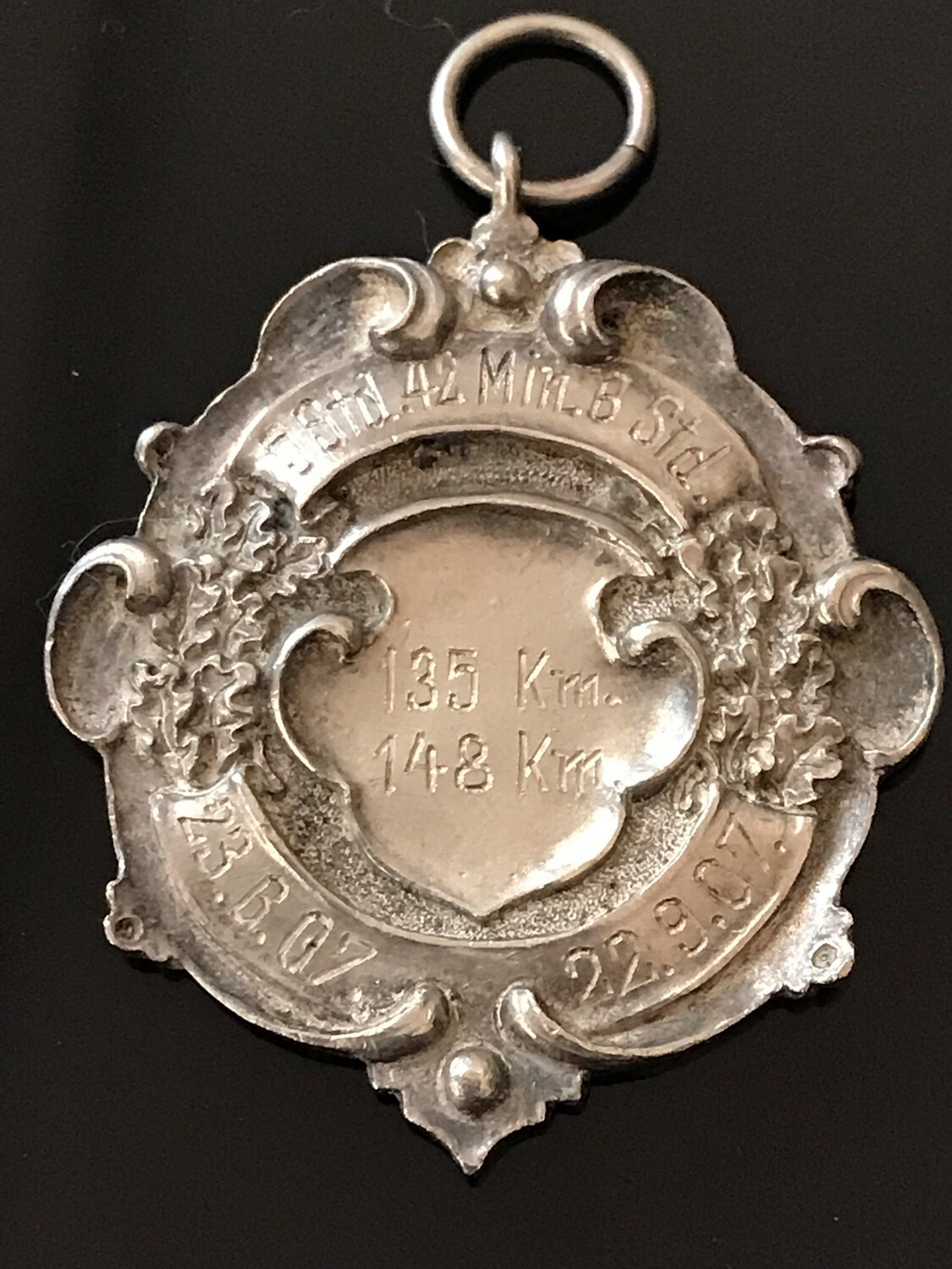 silver cycling competition 1907 medal Germany