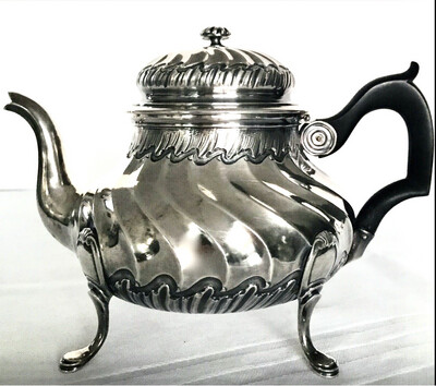 Teekanne Silber Frankreich um 1900 Silberschmied Thorel , french silver teapot France
