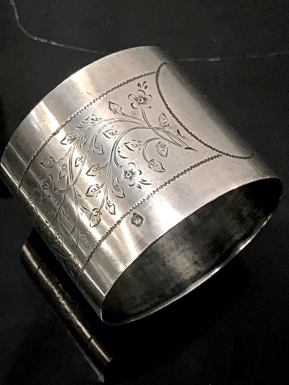 950 silver napkin ring french approx . 1900