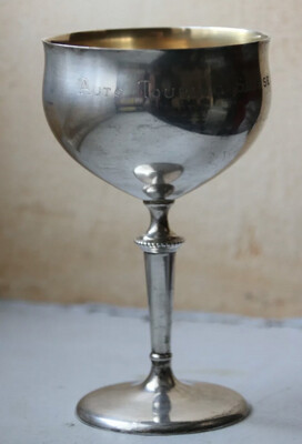 Weinkelch Trophäe Autosport Autorennen Schweiz 800 Silber, wine goblet swiss 800 silver trophy around 1920 motoring sport car racing
