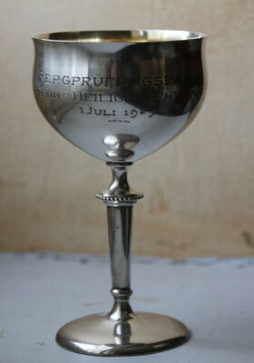Motoring sport trophy wine goblet Silver swiss competition car racing