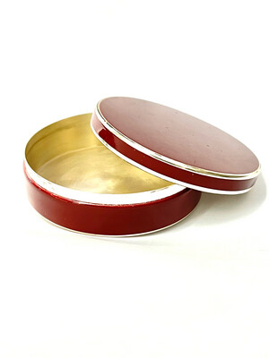 Dose Deckeldose 950 Silber rotes Emaille Oder Lack Frankreich um 1930 , french Art deco silver box with lid red lacquer