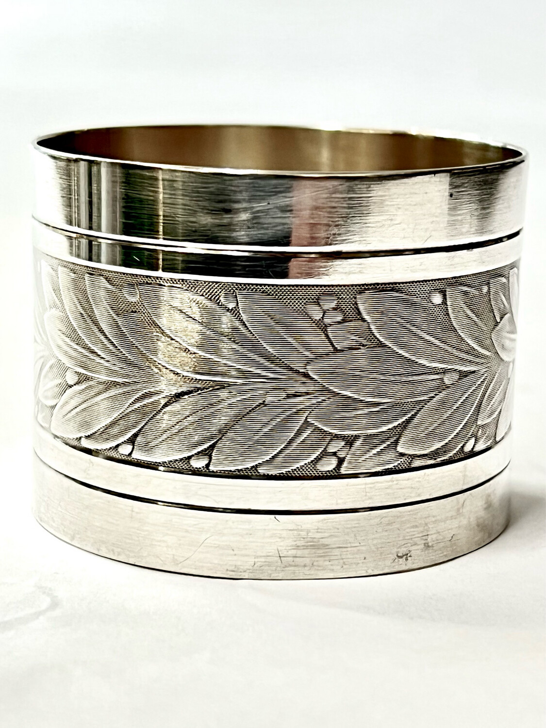 Serviettenring 800 Silber Belgien Marke Philippe Wolfers um 1900 , silver napkin ring Belgium 