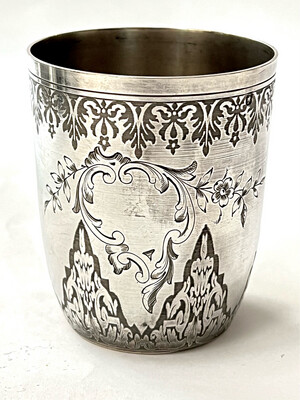 Becher Weinbecher Trinkbecher, Taufbecher 950 Silber Frankreich um 1900, french silver beaker 