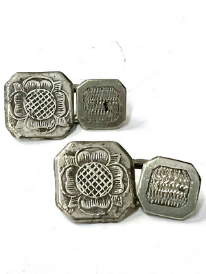 Manschettenknöpfe Zinn 17.Jahrhundert Frankreich selten , rare antique early french pewter cufflinks 