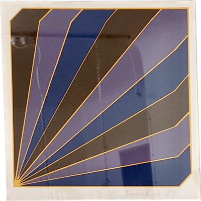 Brian Rice , Screen Print, Pop Art 1969 “Geometric Radio” signed by the artist