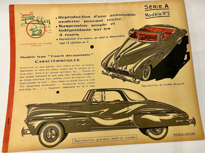 Children&#39;s craft book from the 1940s for making an automobile
