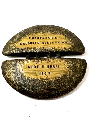 Medal Calouste Gulbenkian art bronze to commemorate 100 years of Gulbenkian&#39;s 100’ s birthday 1869-1969