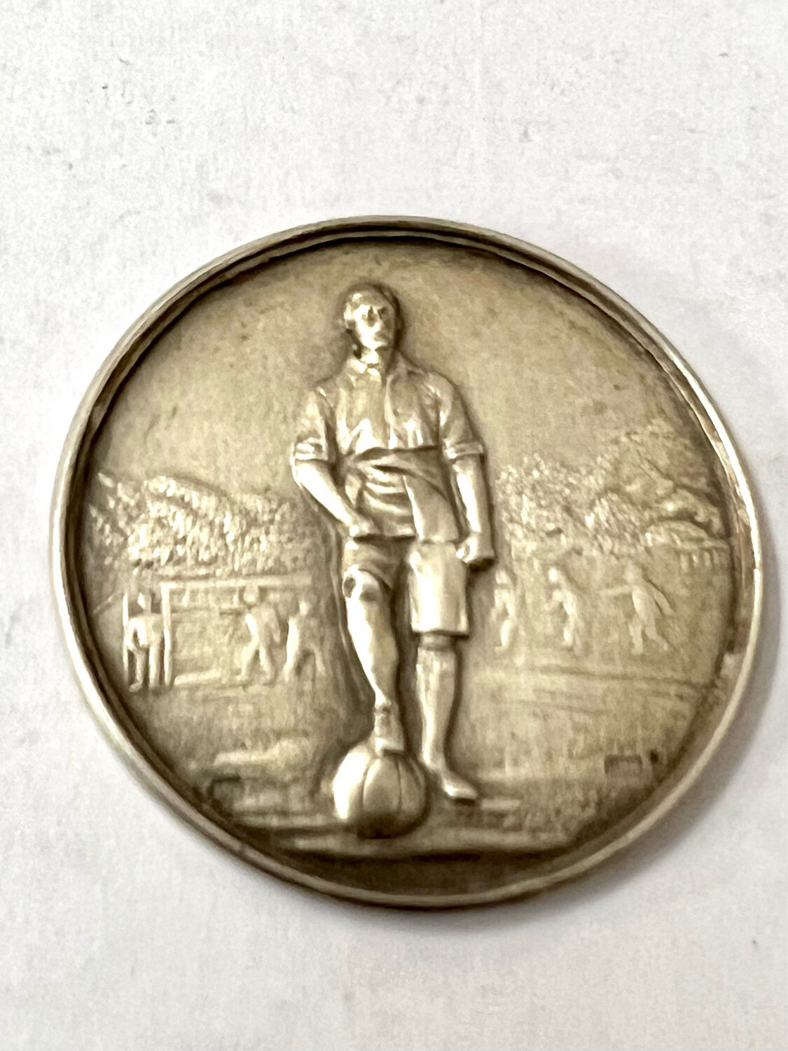 Medal Silver Football Austria 1925 souvenir of the Austrian Football Association Art Deco