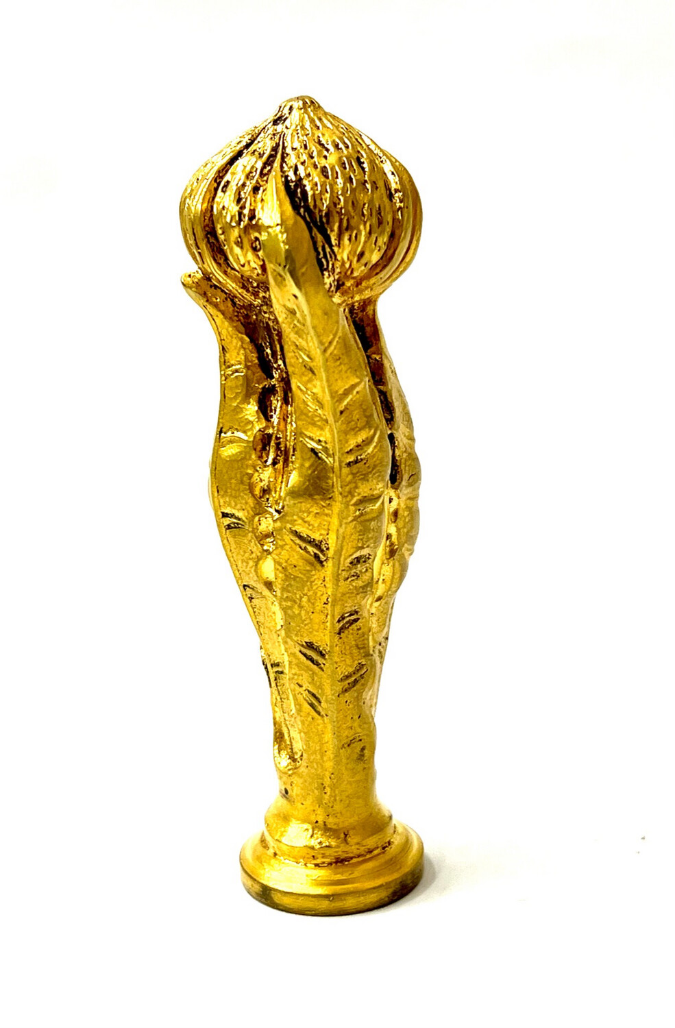 Signet seal gold plated bronze signed artist sculptor Marionnet France around 1900 initials perhaps P.D. in Gothic letters script