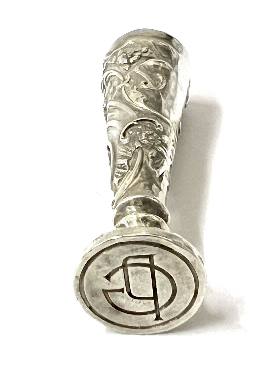 Seal seal silver Art Nouveau France around 1900 initials P.G.