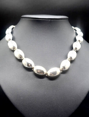 Collier necklace silver sterling 925 Mexico Taxco classic elegant design modern and timeless probably 1980&#39;er