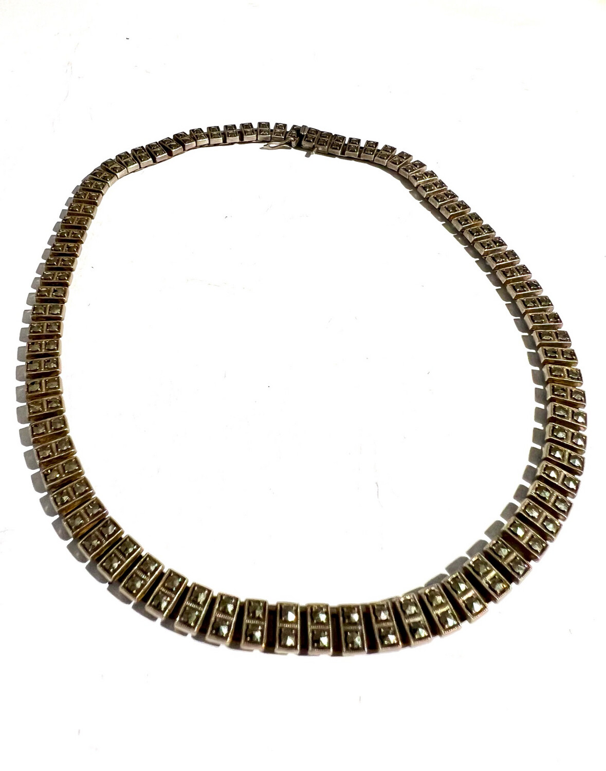 Collier necklace 800 silver marcasites Art Deco