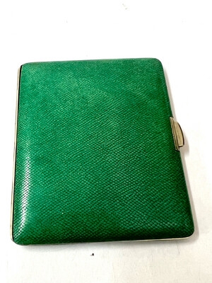 Cigarette case Art Deco around 1920&#39;s metal covered with shagreen
