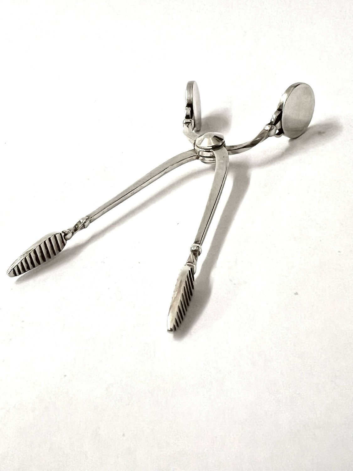 Georg Jensen Sterling Silver Sugar Tongs Denmark Art Deco