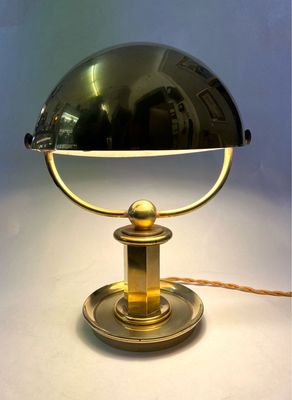 Messing Art Deco Tischlampe Frankreich um 1930 Designer 