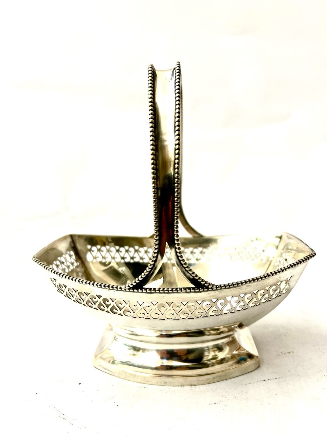 Silber 800/1000 Schale Körbchen Deutschland um 1920 Wilhelm Binder mit durchbrochener Arbeit 
