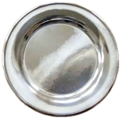 Georg Jensen Sterling Silber Platzteller Teller Art Deco Handarbeit signiert 1930/40‘er Jahre  
