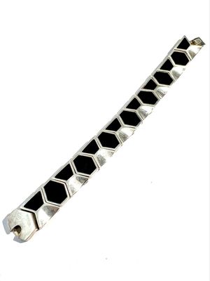 Armband 950 Silber Onyx Mexico „ Alicia de la Paz“ signiert 