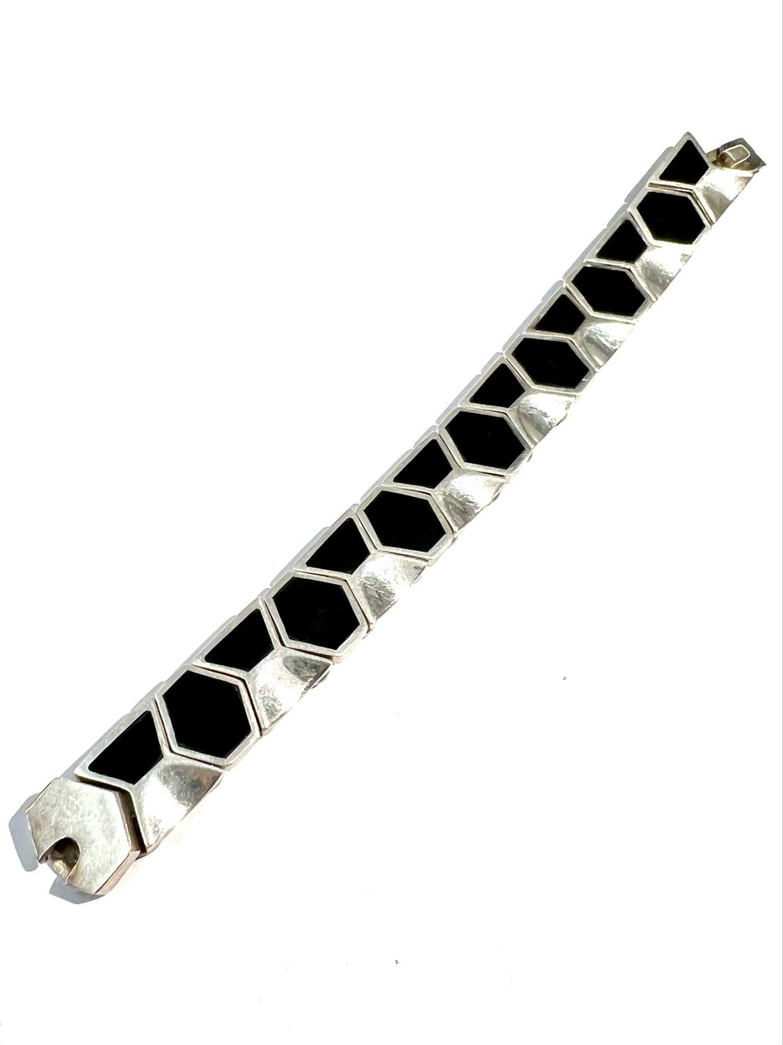 Armband 950 Silber Onyx Mexico „ Alicia de la Paz“ signiert 