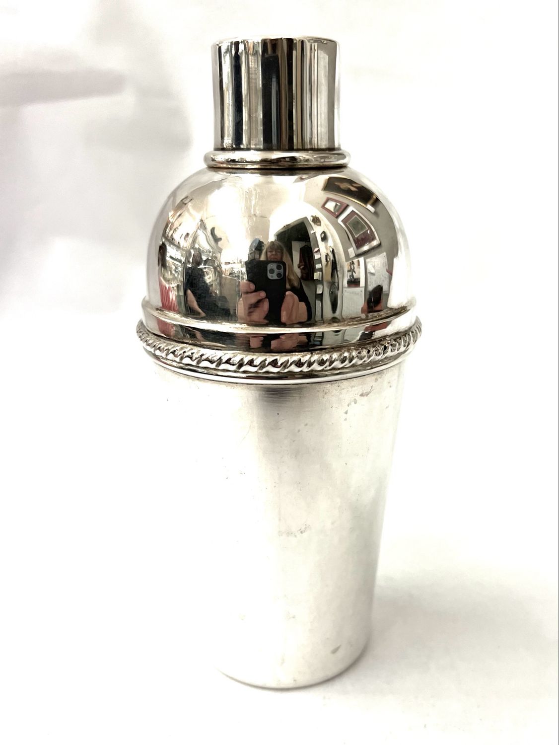 Kleiner Cocktailshaker aus massivem Silber 800/1000 Italien 