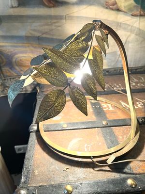 Table lamp brass designer midcentury around 1970 Tommaso Barbi for Bottega Gatta