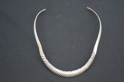 Sterling silver choker, Torque modernist Mexico,Taxco