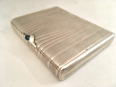 russian tsar Nicholas II silver cigarette box