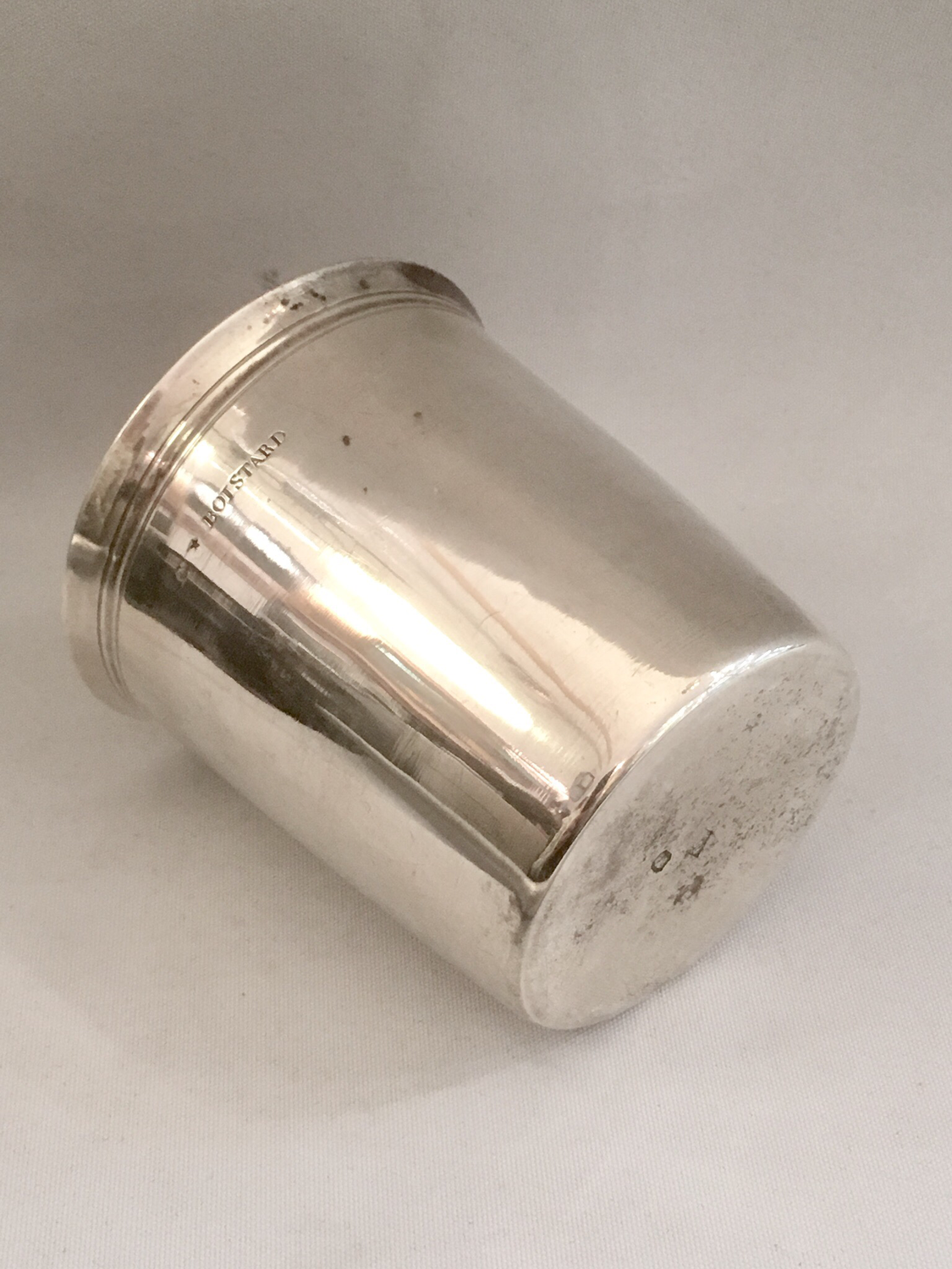 Becher Trinkbecher Silberbecher Taufbecher antik Frankreich 1818-1838 Empire &quot;Boistard&quot;, antique french georgian silver beaker christening mug